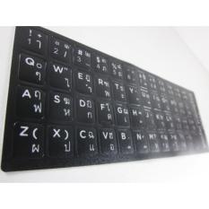 💻Thai Keyboard Sticker 3M สติกเกอร์ คีย์บอร์ดภาษาไทย รุ่น MST-001 Black (black)