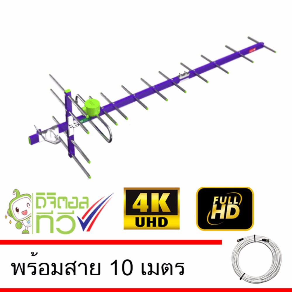 Thaisat Antenna รุ่น Wing 14E เสาอากาศทีวีดิจิตอล พร้อมสาย 10 เมตร Storetex Shop