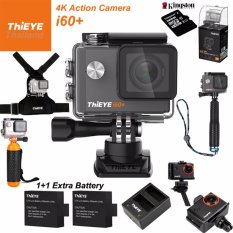 ThiEYE i60+ 4K 12Mpเมนูไทย(Black)+Kingston32+BATT+Charger+TMC Blue+Chest Mount+Frame Mount+Bobber