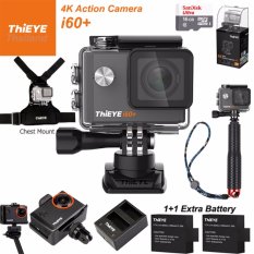 ThiEYE i60+ 4K 12Mpเมนูไทย+Sandisk16+BATT+Charger+TMC Red+Chest Mount+Frame Mount
