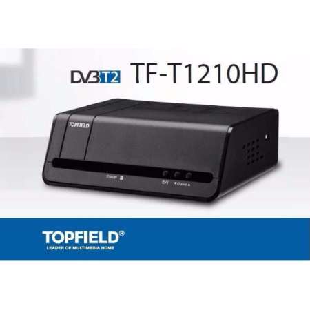 TOPFIELD กล่องรับสัญญาณดิจิตอลทีวี Set Top Box ใช้ไฟ 12V ต่อในรถ/ในบ้านได้ รุ่น TF-T1210HD รองรับ กสทช. อ่านและบันทึVDO ส่วนบุคคลผ่าน USB ได้ 