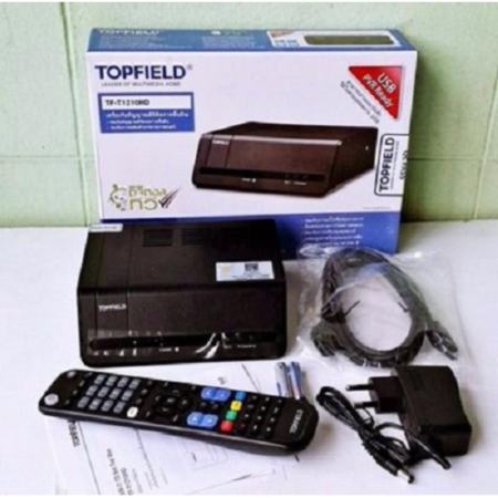 TOPFIELD กล่องรับสัญญาณดิจิตอลทีวี Set Top Box ใช้ไฟ 12V ต่อในรถ/ในบ้านได้ รุ่น TF-T1210HD รองรับ กสทช. อ่านและบันทึVDO ส่วนบุคคลผ่าน USB ได้