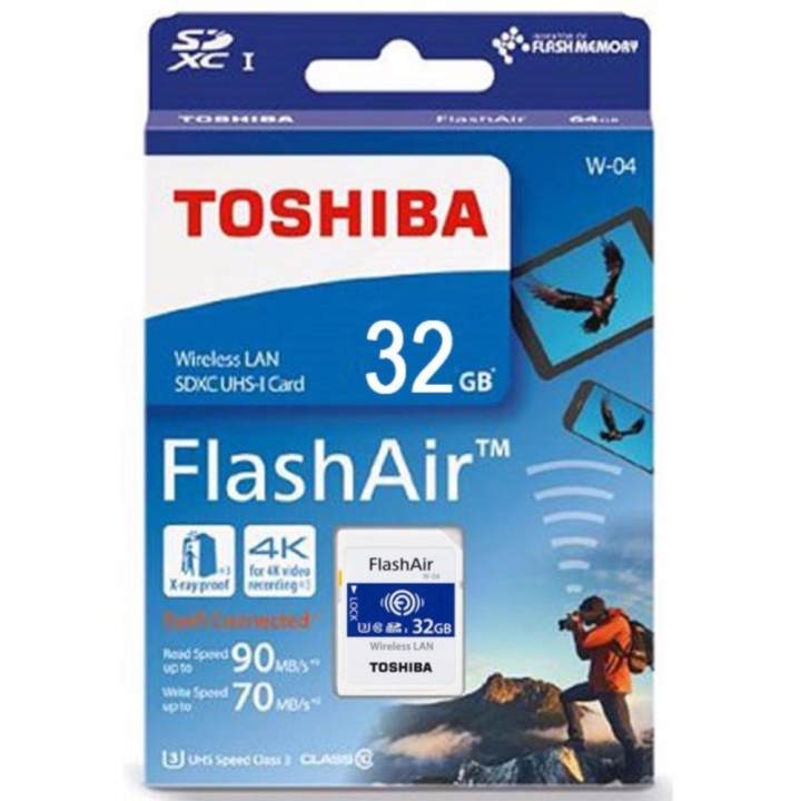 Toshiba 32GB FlashAir SDHC with wifi 90MB/s (W-04)