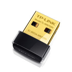 TP-Link 150Mbps Wireless N Nano USB Adapter TL-WN725N(สีดำ/สีทอง)