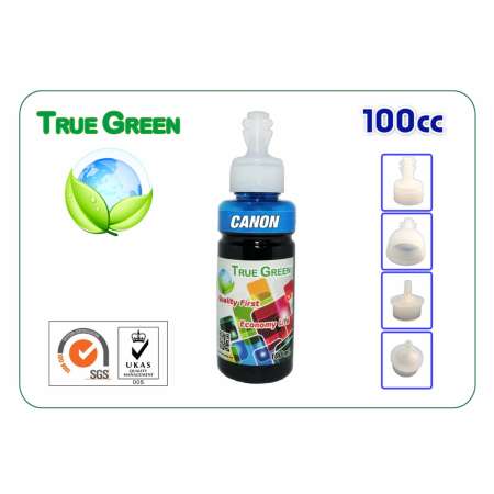 True Green inkjet refill CANON 100ml. all model : B/C/M/Y (หมึกเติม Canon ชุด 4 ขวด แถมฟรี BK. 1 ขวด มูลค่า 160 บาท) True Green inkjet refill CANON 100ml. all model : B/C/M/Y (หมึกเติม Canon ชุด 4 ขวด แถมฟรี BK. 1 ขวด มูลค่า 160 บาท)