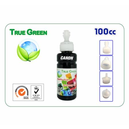 True Green inkjet refill CANON 100ml. all model : B/C/M/Y (หมึกเติม Canon ชุด 4 ขวด แถมฟรี BK. 1 ขวด มูลค่า 160 บาท) True Green inkjet refill CANON 100ml. all model : B/C/M/Y (หมึกเติม Canon ชุด 4 ขวด แถมฟรี BK. 1 ขวด มูลค่า 160 บาท)