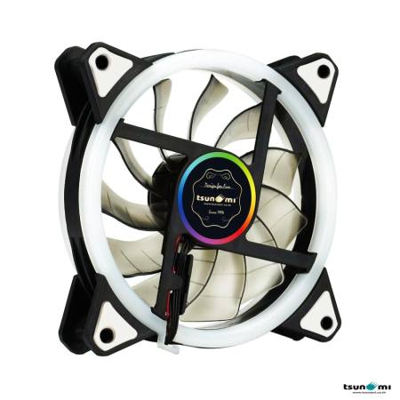 Tsunami Double Riing Series Dual-Rim LED 12CM cooling fan X1