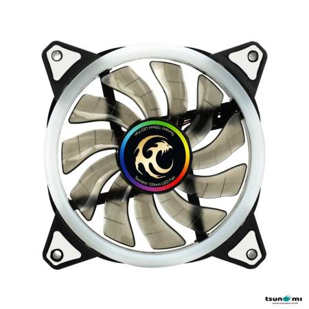 Tsunami Double Riing Series Dual-Rim LED 12CM cooling fan X1