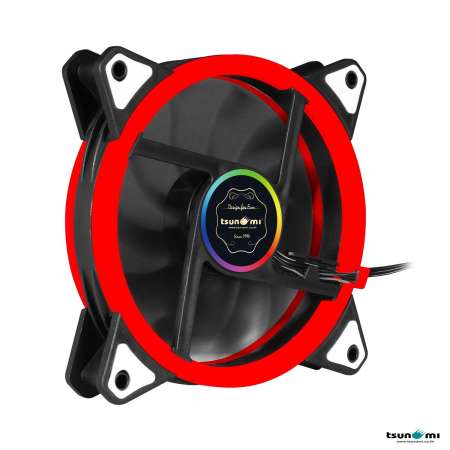 Tsunami Double Riing Series Dual-Rim LED 12CM cooling fan X1