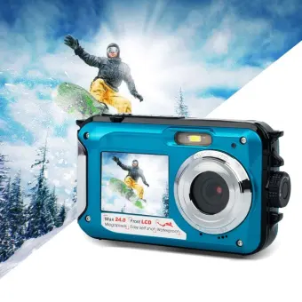   UINN คู่หน้าจอใต้น้ำ Camera กันน้ำกีฬาดำน้ำดิจิตอลวิดีโอ Camera-นานาชาติ รีวิว