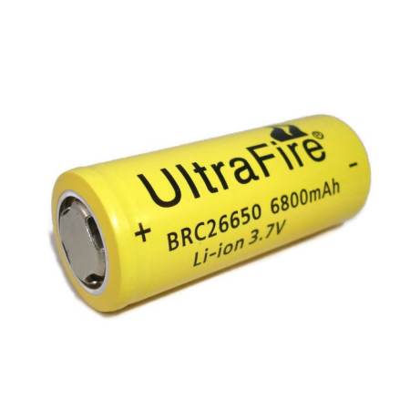 แบตเตอรี่ 26650 3.7V 6800mAh.(สีเหลือง)