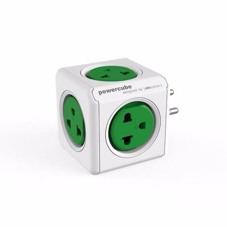 ปลั๊กไฟ Universal ปลั๊กลูกเต๋าป้องกันไฟกระชาก CUBE Allocacoc 4500GN/THOUPC Green