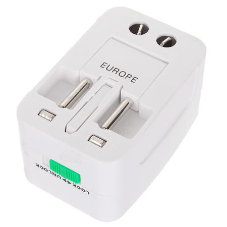 Universal Travel อะแดปเตอร์ไฟฟ้าพร้อม Surge Protection (สีขาว)