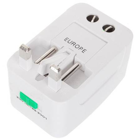 Universal Travel อะแดปเตอร์ไฟฟ้าพร้อม Surge Protection (สีขาว)