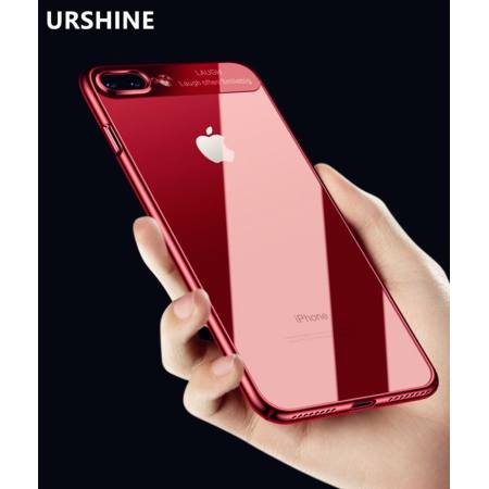 URSHINE กรณีโทรศัพท์สำหรับ iPhone 6 บวกกรณี 5.5 นิ้วช็อก-การดูดซึม 3D เลเซอร์ชุบกันชนการเกิดรอยขีดข่วนสำหรับ Apple iPhone 6 วินาทีพลัสและ iPhone 6 พลัสสีแดงดำ-นานาชาติ