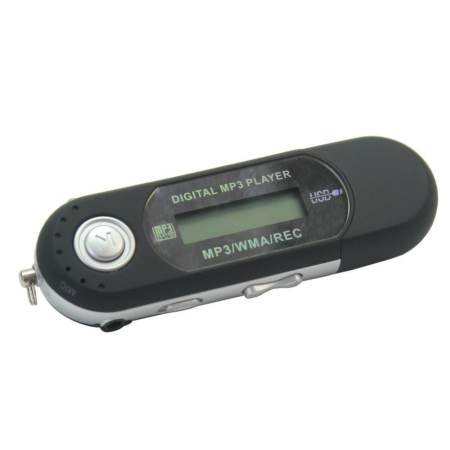 USB 2.0 แฟลช MP3 สื่อเสียงเพลงเล่นกับเครื่องเสียงวิทยุเอฟเอ็มสีดำ