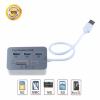 USB 3.0 to 3-Port USB Hub + MS/SD/M2/TF Card Reader Combo