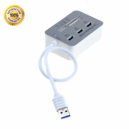 USB 3.0 to 3-Port USB Hub + MS/SD/M2/TF Card Reader Combo