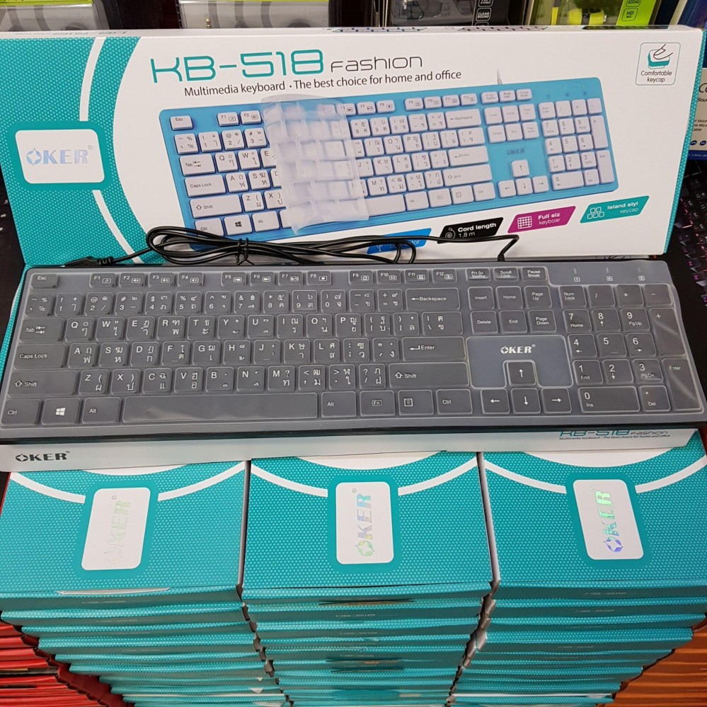 คีย์บอร์ด USB Keyboard OKER KB-518