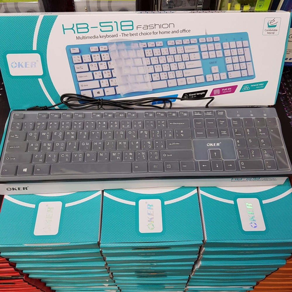 คีย์บอร์ด USB Keyboard OKER KB-518