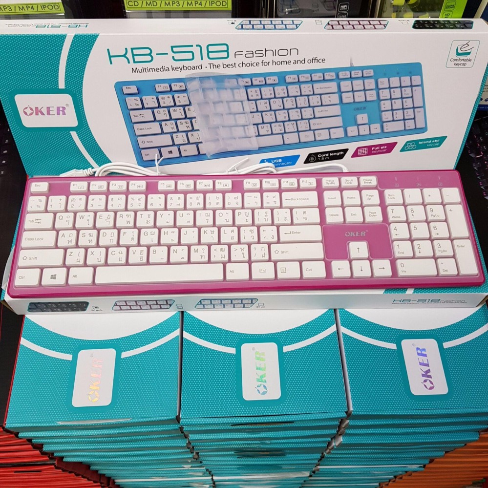 คีย์บอร์ด USB Keyboard OKER KB-518