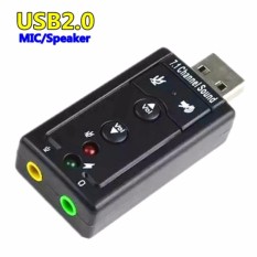 USB Sound Card Audio Adapter External Laptop Device PC Notebook