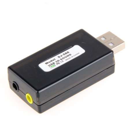 USB sound ,usb External 7.1 Channel Stereo Sound Adapter การด์เสียงยูเอสบี (ดำ)  
