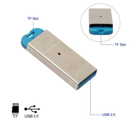 sportschannel USB2.0 ความเร็วสูงการ์ดความจำอะแดปเตอร์สำหรับตัวอ่าน TF เครื่องอ่านการ์ด - INTL