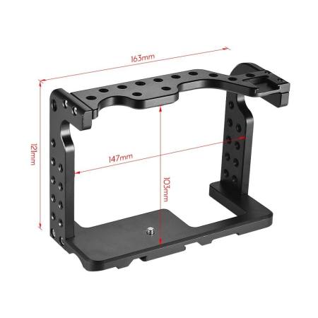 กล้องวีดีโอ CAGE Stabilizer อะลูมินัมอัลลอยสำหรับ Panasonic GH5/GH4 DSLR Mount MIC ไฟติดตามฟิล์มทำอุปกรณ์ - INTL