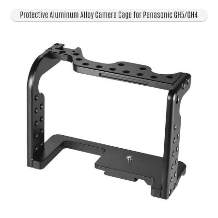 กล้องวีดีโอ CAGE Stabilizer อะลูมินัมอัลลอยสำหรับ Panasonic GH5/GH4 DSLR Mount MIC ไฟติดตามฟิล์มทำอุปกรณ์ - INTL