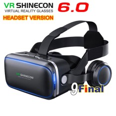 แว่นตา VR 3D , แว่น 3D VR Shinecon 6.0 (Model G04E) พร้อมหูฟังในตัว Stereo Virtual Reality 3D Glass Google BOX VR Headset for IOS & Android by 9final