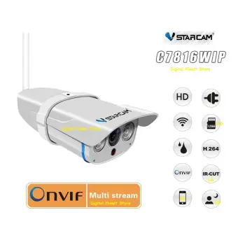 โปรโมชั่น VStarcam  กล้องวงจรปิด C7816WIP 720P 1.0 MP HD IR CUT ONVIF WIFI Waterproof กันน้ำ 100% pantip