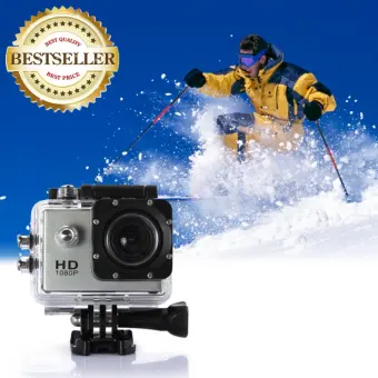 ราคา กล้องจักรยาน กล้อง action cam กล้องกันน้ำ waterproof 30m Full HD สีเงิน รีวิว