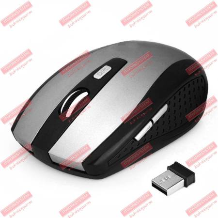 Wireless Mouse 2.4Ghz 6 Buttom เมาส์ไร้สาย 6 ปุ่ม ฟรีแผ่นรองเมาส์ 1 แผ่น