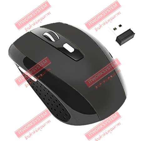 Wireless Mouse 2.4Ghz 6 Buttom เมาส์ไร้สาย 6 ปุ่ม 