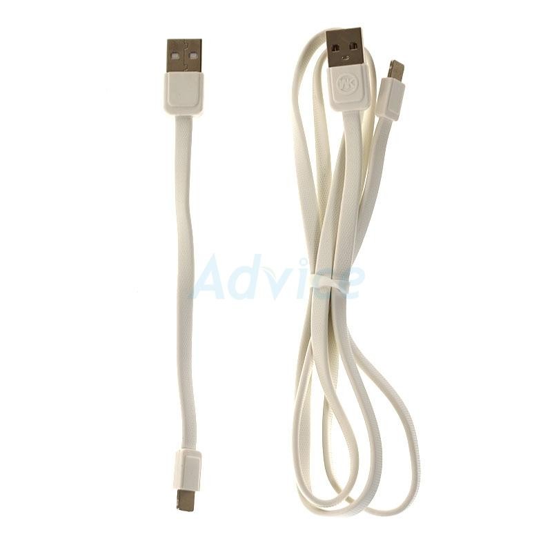 WK Cable Charger 2in1 (1M+15cm,M&S) สายชาร์จ White