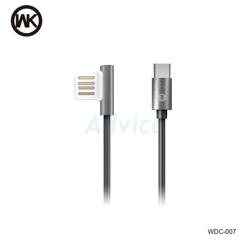 WK Cable USB 2.0 to Type-C (THRONE) สายชาร์จ Black