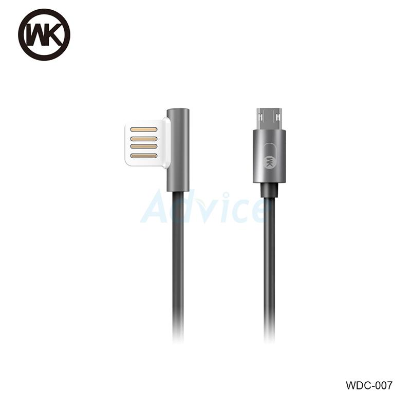 WK Cable USB To Micro USB (1M,Throne) สายชาร์จ Black