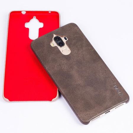 X-LEVEL สำหรับ Huawei Mate 9 VINTAGE หนังเคลือบ PC เคสมือถือ - กาแฟ - INTL