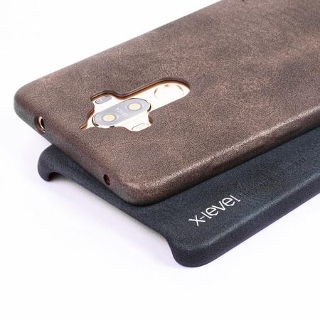 X-LEVEL สำหรับ Huawei Mate 9 VINTAGE หนังเคลือบ PC เคสมือถือ - กาแฟ - INTL