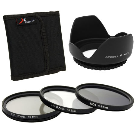 UV CPL ND4 FILTER + เลนส์ 67 มม. สำหรับ Canon 1200D 1100D 700D 70D 60D 50D