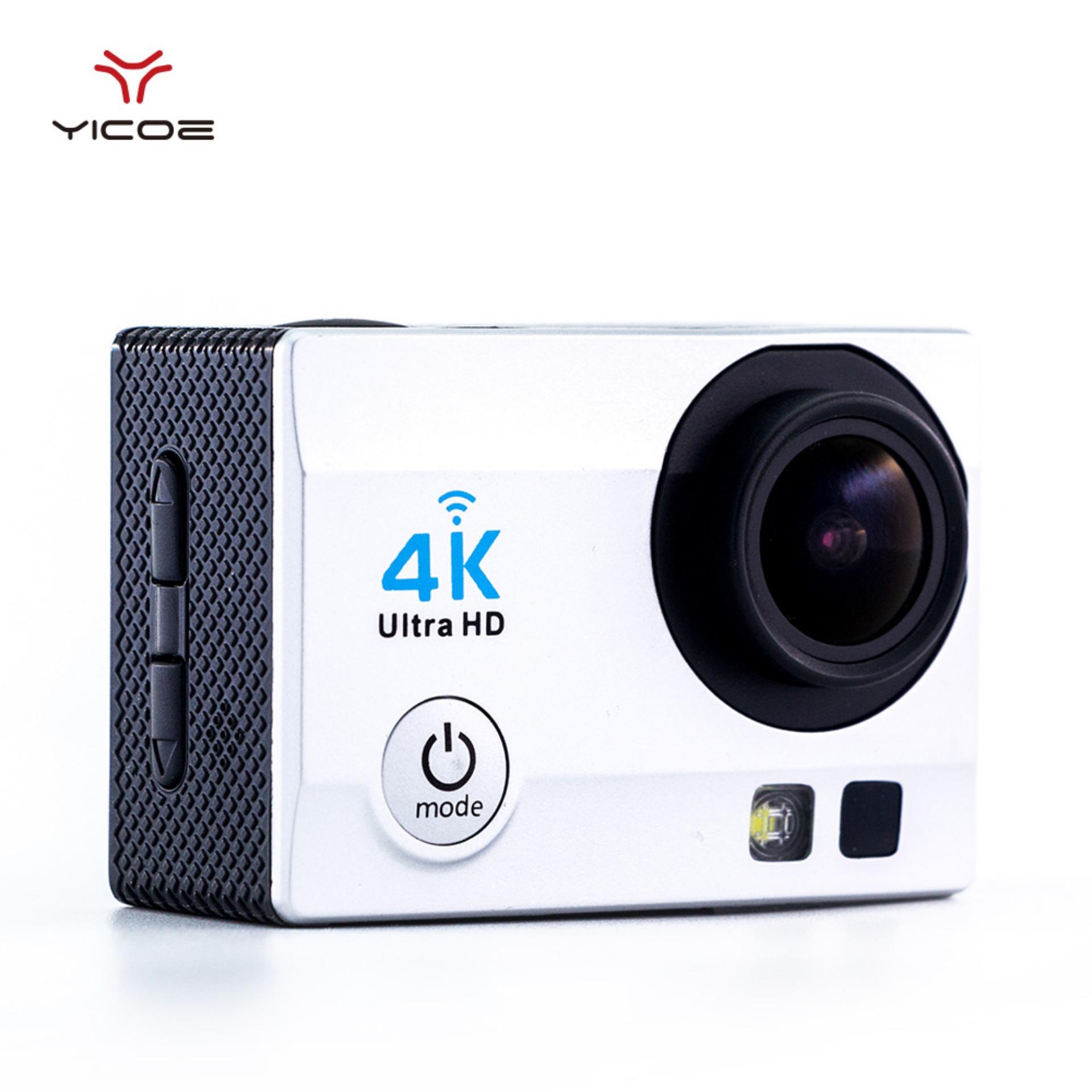 YICOE Q3HR การกระทำวิดีโอ Camera 4 พัน 30FPS อินเตอร์เน็ตไร้สายอัลตรา 16MP 30 เมตรกันน้ำ 170D รีโมทคอนโทรลมินิ GO โปรเจคเตอร์แบบพกพา 4 พันเอกหมวกนิรภัย EN กีฬา Camera