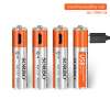 YSB ถ่านชาร์จแบตเตอรี่ AAAถ่านชาร์จแบตเตอรี่อเนกประสงค์มาพร้อมสายชาร์จ USB ความจุ 1.5 V / 400 mAH ± 10% (4ก้อน) ขนาด 44.6 x 10 mm. รุ่น J46-7AAA-04 : image YSB ถ่านชาร์จแบตเตอรี่ AAAถ่านชาร์จแบตเตอรี่อเนกประสงค์มาพร้อมสายชาร์จ USB ความจุ 1.5 V / 400 mAH ± 10% (4ก้อน) ขนาด 44.6 x 10 mm. รุ่น J46-7AAA-04