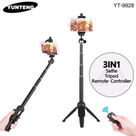 Yunteng YT-9928 3IN1 - ขาตั้งพร้อมไม้เซลฟี่ และ รีโมทชัตเตอร์ (แท้ 100%)YUNTENG YT-9928  