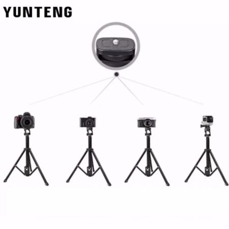  YUNTENG ชุด ขาตั้งกล่องเซลฟี่ พร้อมรีโมทบลูทูธในตัว หัวต่อมือถือ รุ่น Yunteng VCT-1688 (Black)  