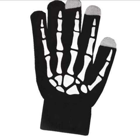 Matches fashion shop ถุงมือผ้ายืดลายกระดูก สามารถกดสัมผัสโทรศัพท์มือถือได้โดยไมต้องถอดถุงมือ ขนาดฟรีไซส์ Matches fashion shop ถุงมือผ้ายืดลายกระดูก สามารถกดสัมผัสโทรศัพท์มือถือได้โดยไมต้องถอดถุงมือ ขนาดฟรีไซส์