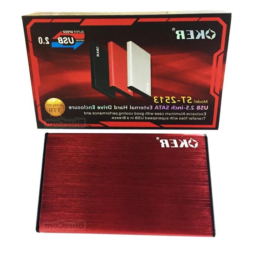 【จุดขายร้อน】 ใหม่ 2021  BOX Hard Drive ST2513 USB 20 - 25- SATA External Hard Drive Enclosure กล่องใส่ฮาร์ดดิส (Red)  -1441