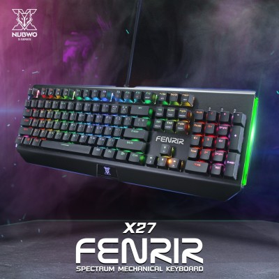 ดูภาพ NUBWO X27 คีย์บอร์ดเกมมิ่ง FENRIR MECHANICAL GAMING KEYBOARD (Blue Switch) เพิ่มเติม NUBWO X27 คีย์บอร์ดเกมมิ่ง FENRIR MECHANICAL GAMING KEYBOARD (Blue Switch)