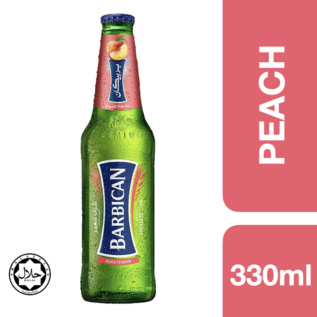 Barbican Malt Beverage Peach Flavour 330ml ++ บาร์บิคาน เครื่องดื่มมอลต์สกัด รสพีช ขนาด 330ml