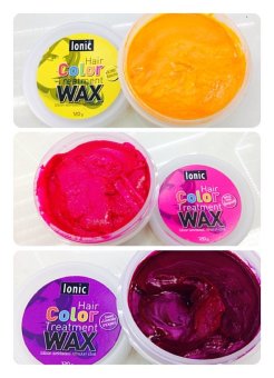 Ionic Hair Color Treatment Wax ( 120g. Pack3 ) - Berry Pink/Lavender/Mango Blonde